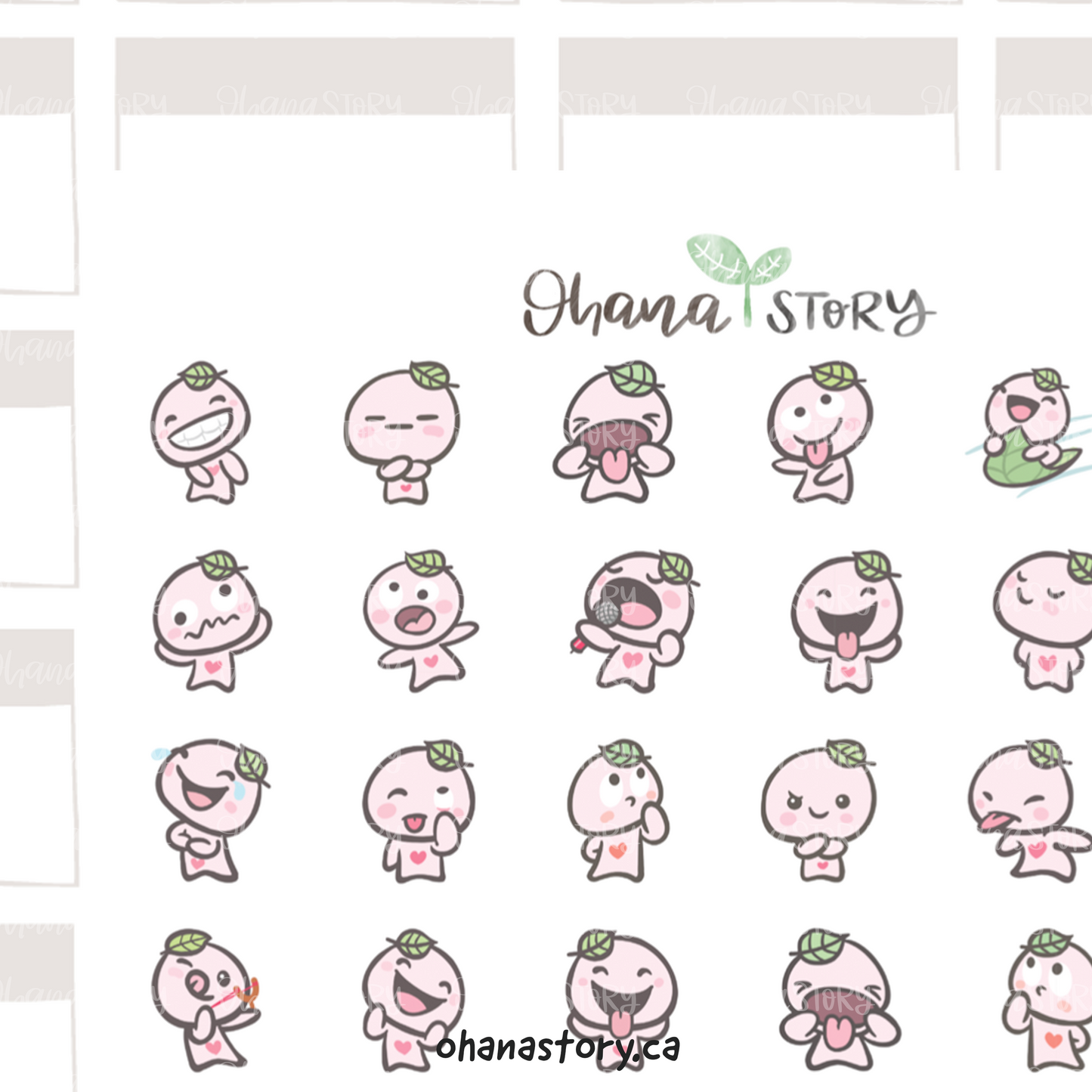 BUJI 518 | Be Silly, Be Happy | Hand Drawn Planner Stickers