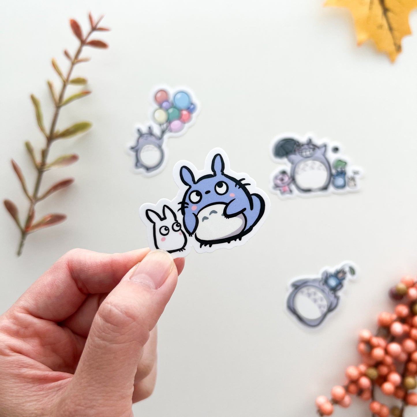 D066 | Totoro Friends Vinyl Waterproof Die Cut Sticker | Totoro