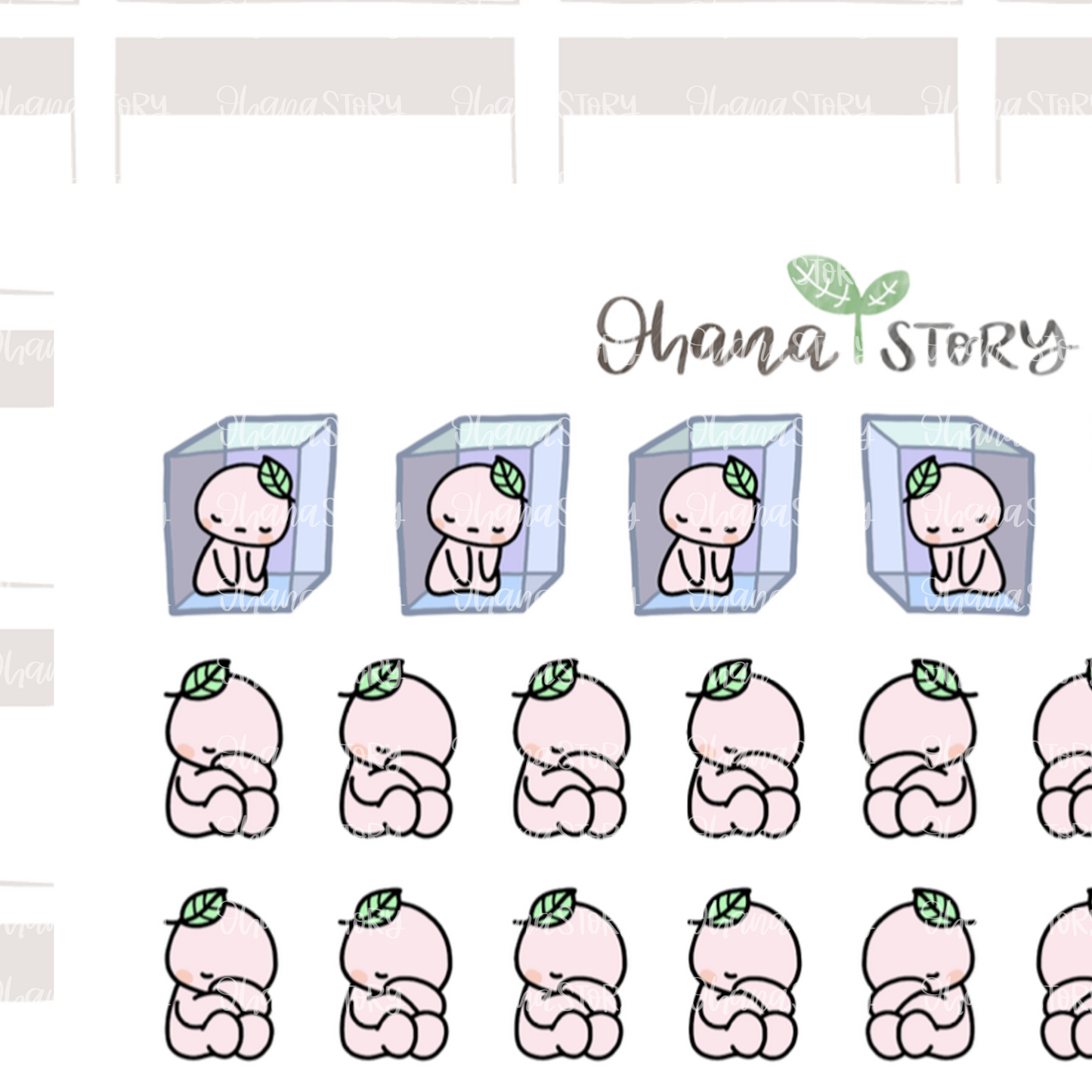 BUJI 217 | Lonely Buji / Autism | Hand Drawn Planner Stickers