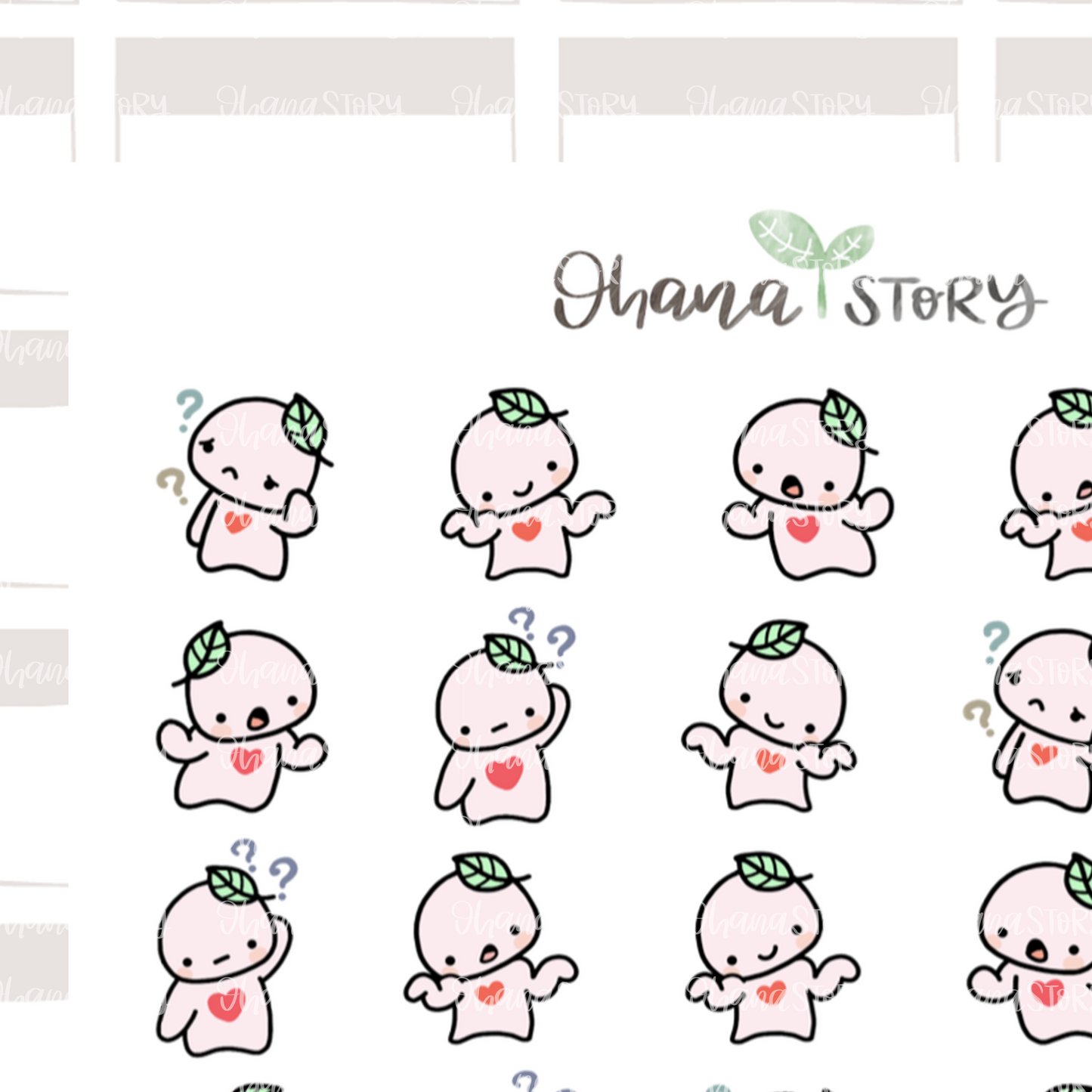 BUJI 308 | Clueless | Hand Drawn Planner Stickers