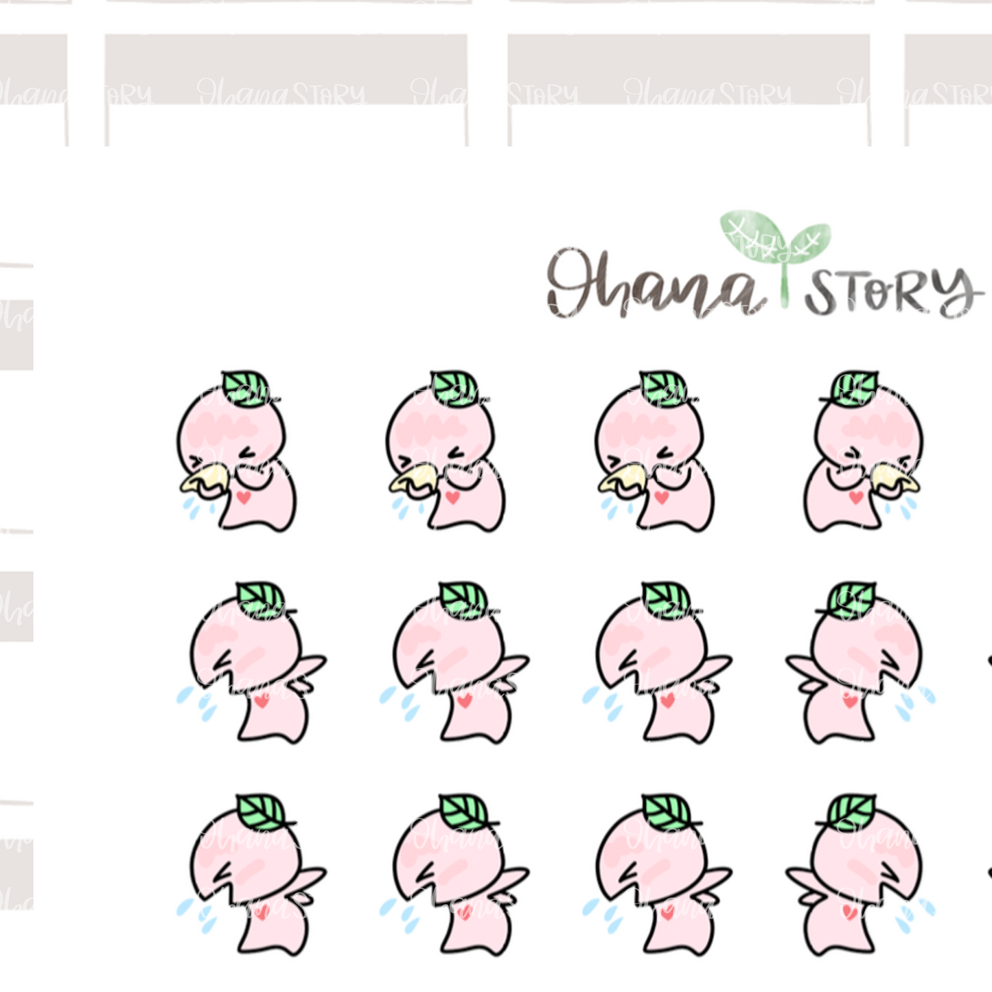 BUJI 468 | Sneeze / Achoo! I | Hand Drawn Planner Stickers