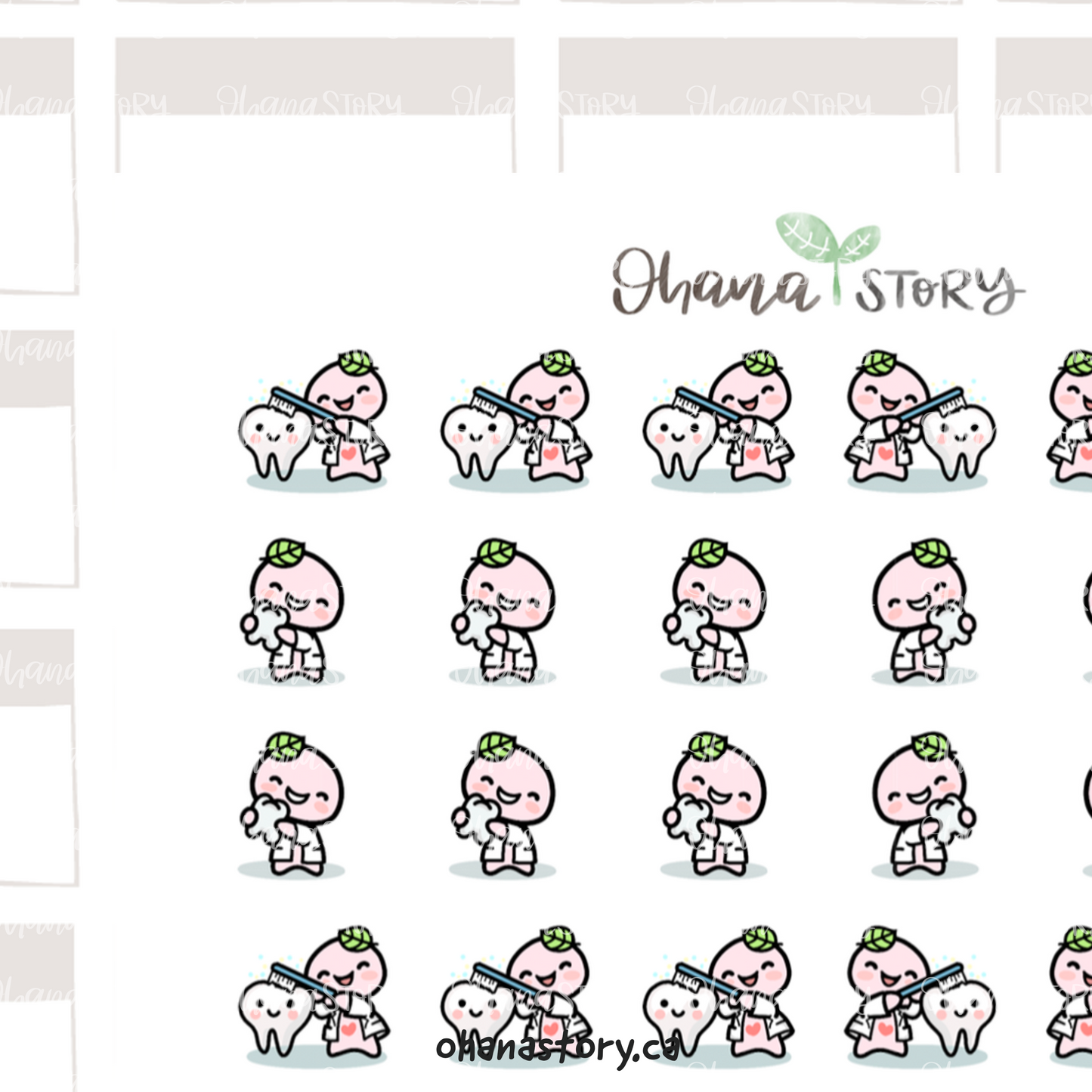 BUJI 490 | Dentist | Hand Drawn Planner Stickers