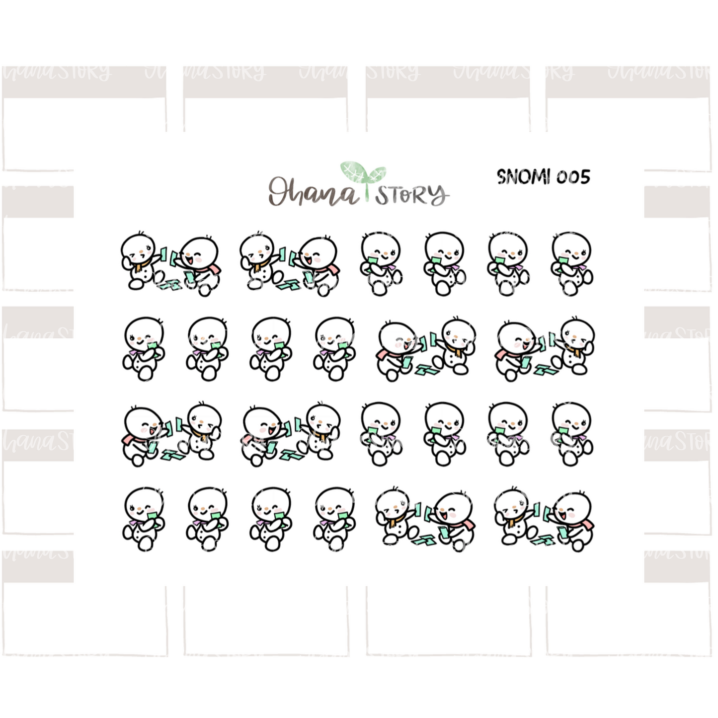 SNOMI 005 | Playing Cards I | Hand Drawn Planner Stickers