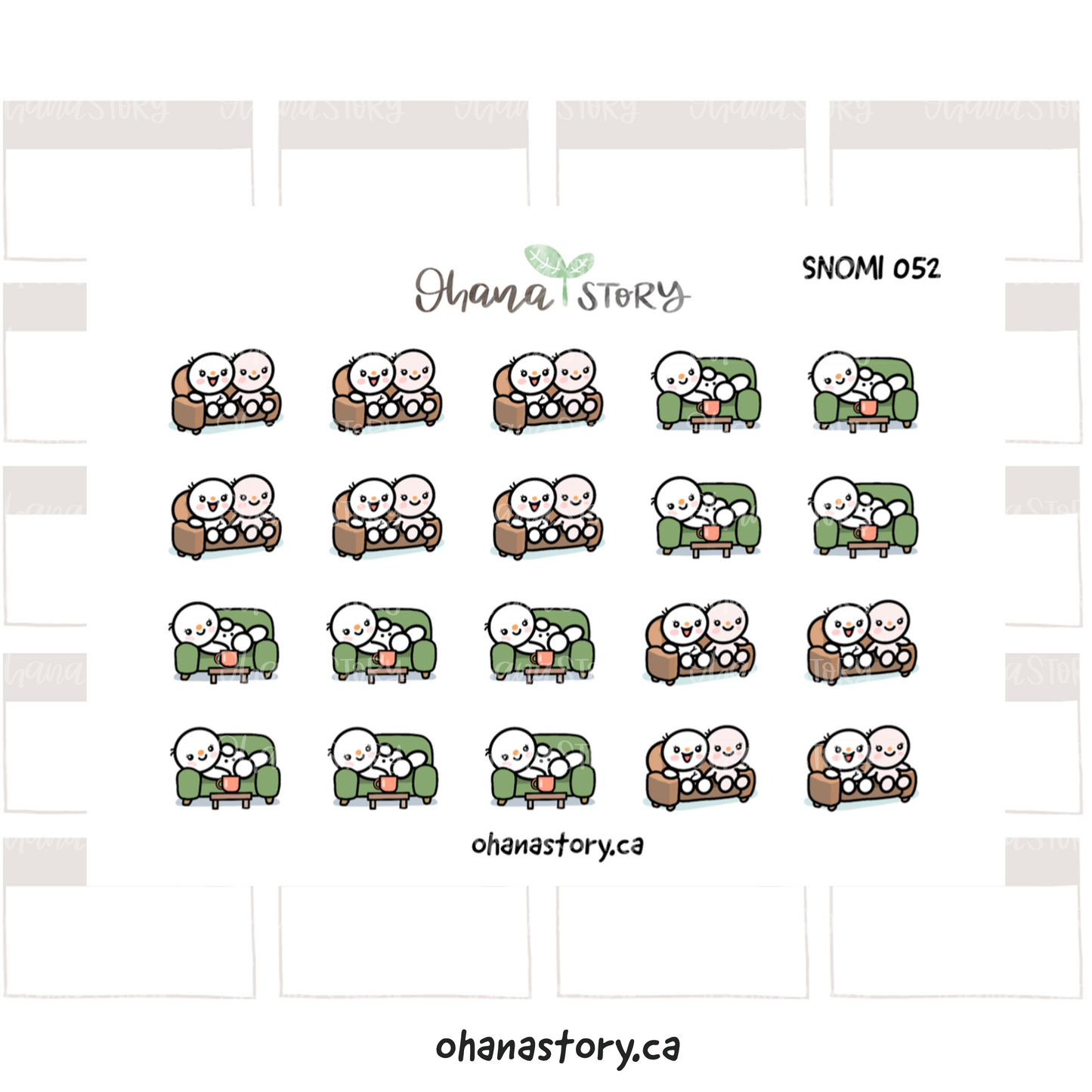 SNOMI 052 | Watch TV | Hand Drawn Planner Stickers