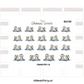 BUJI 531 | Paddle Boarding | Hand Drawn Planner Stickers