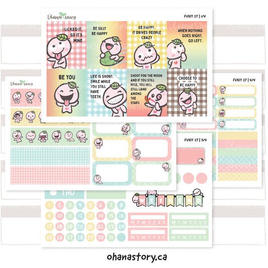 KIT 27 | FVKIT 27 | Vertical Planner | Full Kit | Be Silly, Be Happy