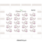 BUJI 512 | Kitten Reading | Hand Drawn Planner Stickers