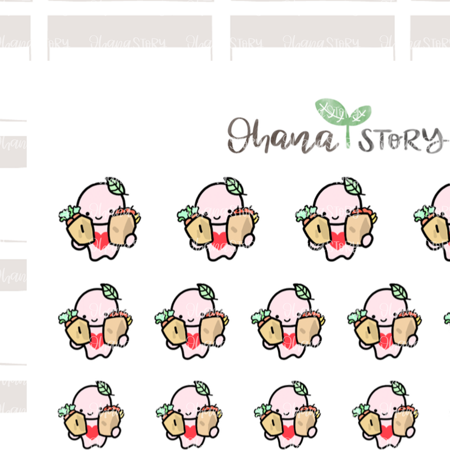 BUJI 014 | Grocery Shopping | Hand Drawn Planner Stickers