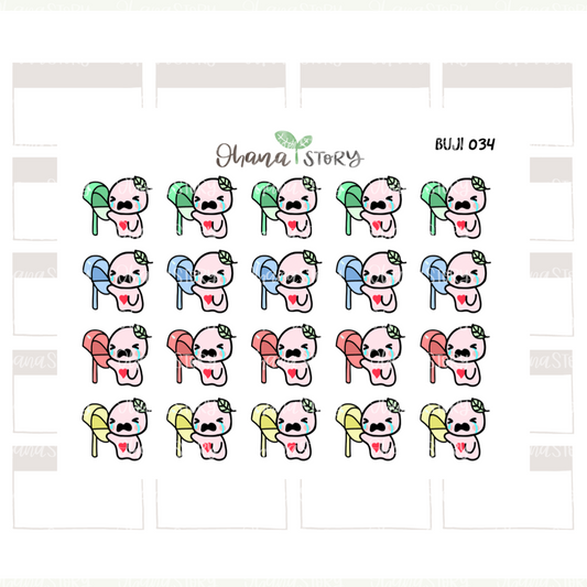 BUJI 034 | No Happy Mail | Hand Drawn Planner Stickers