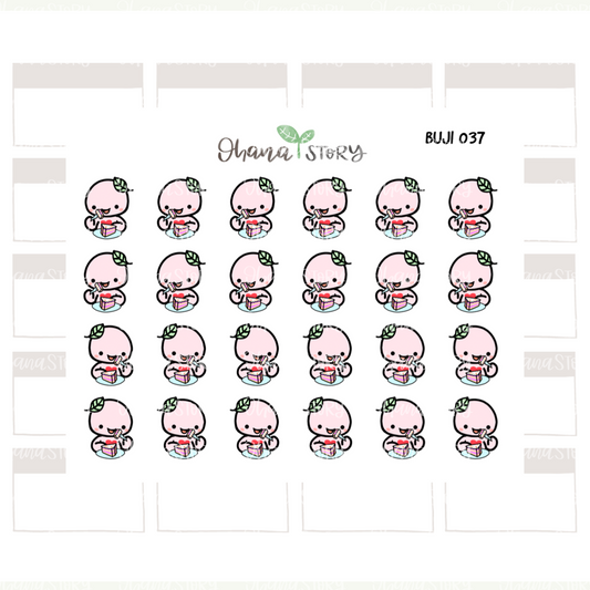 BUJI 037 | Eat Cake | Hand Drawn Planner Stickers