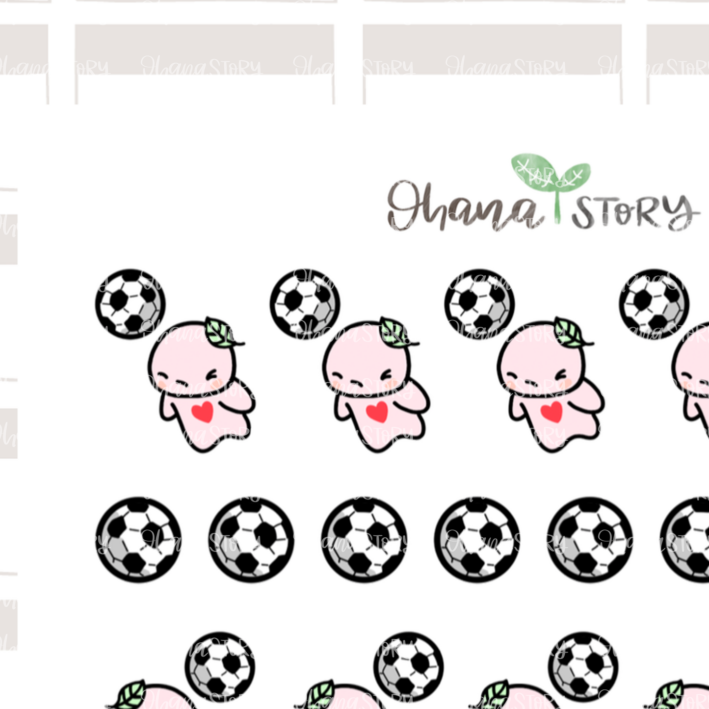 BUJI 084 | Soccer | Hand Drawn Planner Stickers