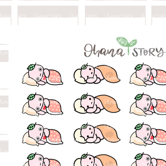 BUJI 090 | Cant Sleep / Insomnia | Hand Drawn Planner Stickers