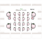 BUJI 101 | Peeking / Peek-a-boo | Hand Drawn Planner Stickers