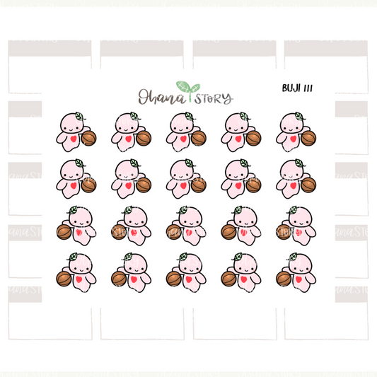 BUJI 111 | Basketball | Hand Drawn Planner Stickers