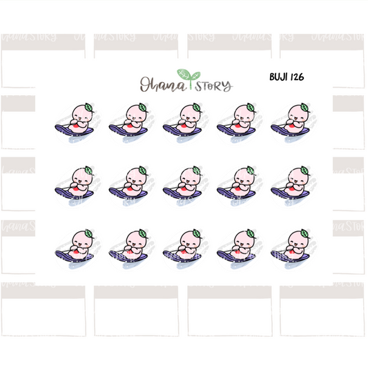 BUJI 126 | Sledding Sled | Hand Drawn Planner Stickers