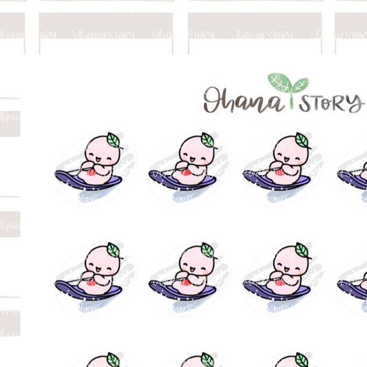 BUJI 126 | Sledding Sled | Hand Drawn Planner Stickers
