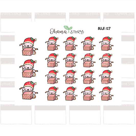 BUJI 127 | Wrap Gifts | Hand Drawn Planner Stickers