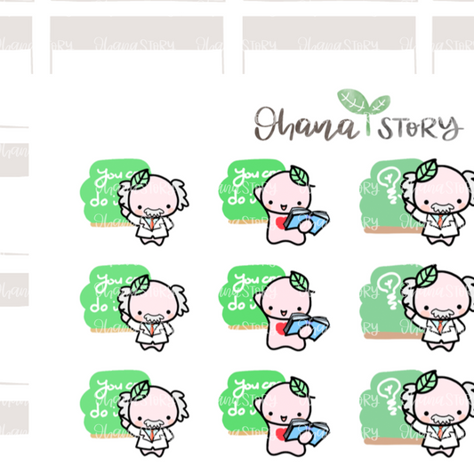 BUJI 139 | Teach / Teaching / Class | Hand Drawn Planner Stickers