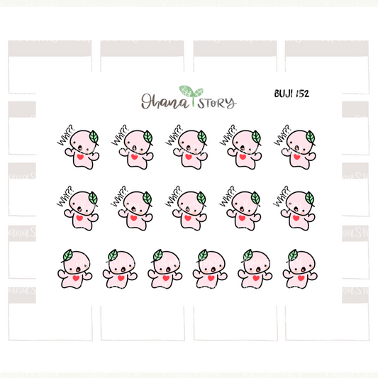 BUJI 152 | Why? | Hand Drawn Planner Stickers