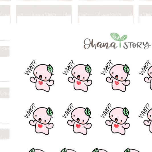 BUJI 152 | Why? | Hand Drawn Planner Stickers