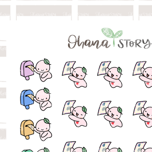 BUJI 182 | Send And Receive | Hand Drawn Planner Stickers