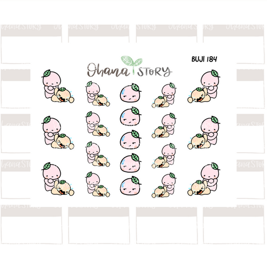 BUJI 184 | Deals With Baby Crying | Hand Drawn Planner Stickers