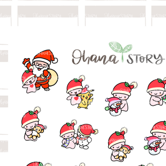 BUJI 187 | Santa Hat | Hand Drawn Planner Stickers
