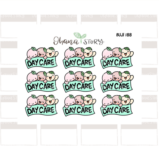 BUJI 188 | Day Care | Hand Drawn Planner Stickers