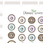 BUJI 210 | Loves Donuts | Hand Drawn Planner Stickers