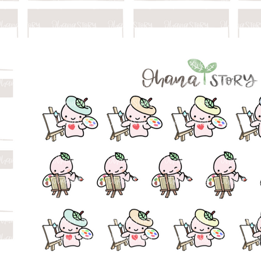 BUJI 216 | Artist | Hand Drawn Planner Stickers