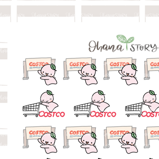 BUJI 237 | Costco Shopping | Hand Drawn Planner Stickers