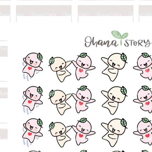 BUJI 250 | Happy | Hand Drawn Planner Stickers