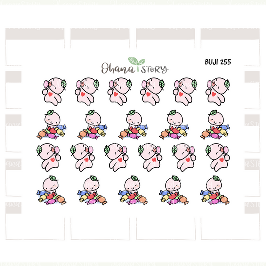 BUJI 255 | Candy Lover | Hand Drawn Planner Stickers