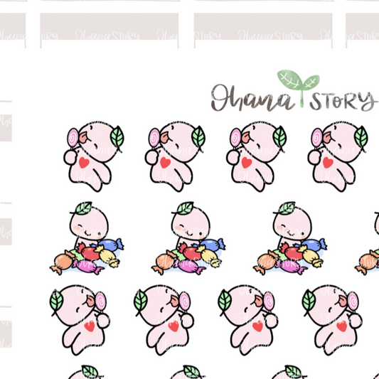 BUJI 255 | Candy Lover | Hand Drawn Planner Stickers
