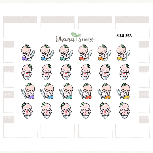 BUJI 256 | Constipation | Hand Drawn Planner Stickers