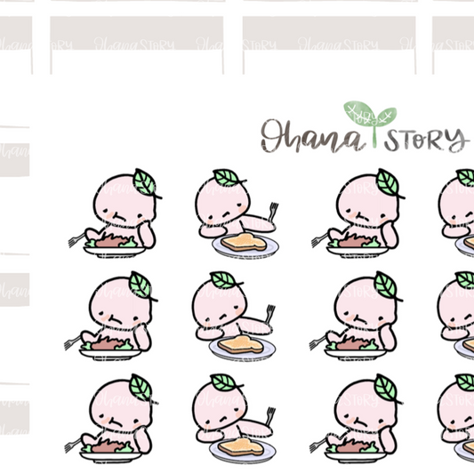 BUJI 265 | No Appetite | Hand Drawn Planner Stickers