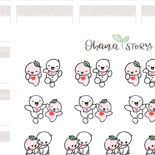 BUJI 303 | Friends, BFF | Hand Drawn Planner Stickers