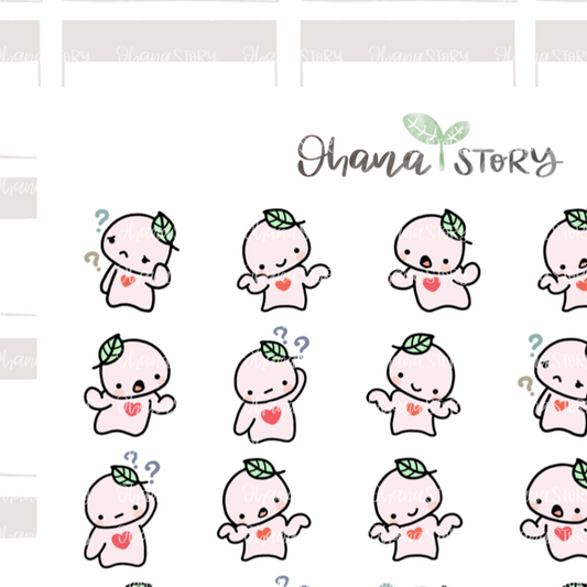 BUJI 308 | Clueless | Hand Drawn Planner Stickers