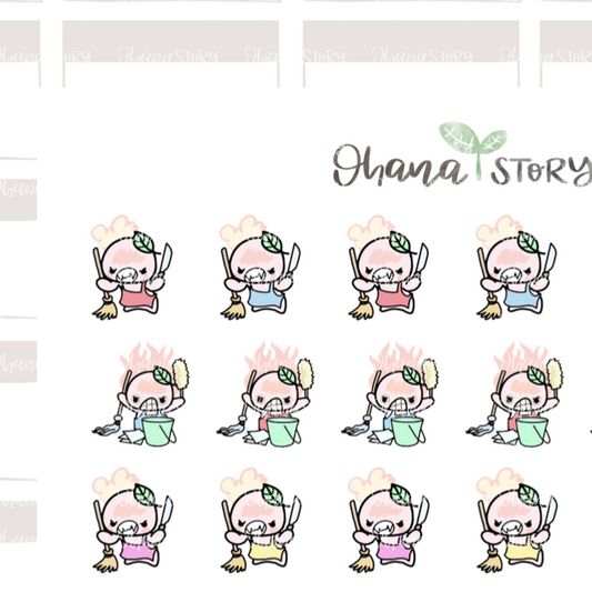 BUJI 309 | MOMster | Hand Drawn Planner Stickers