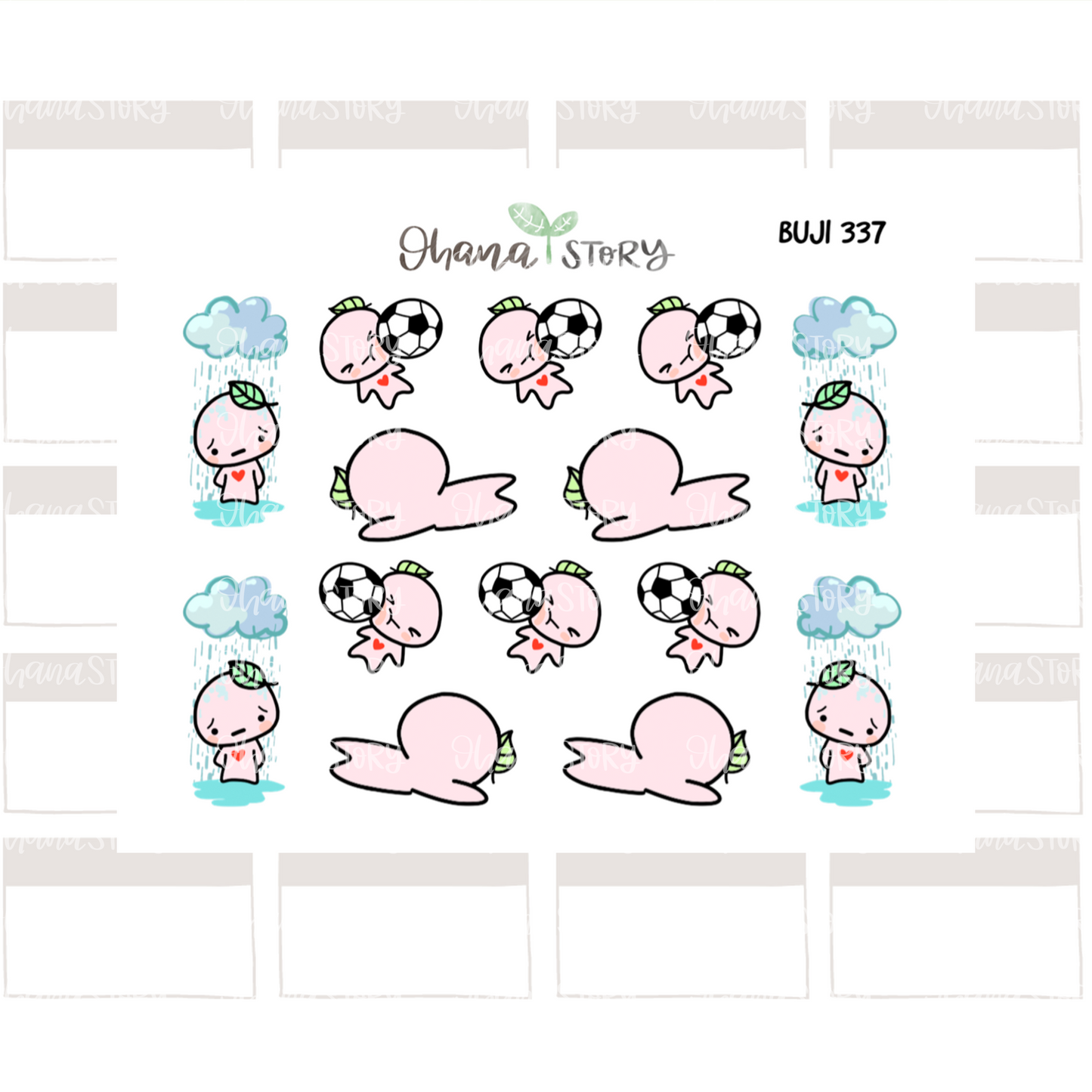 BUJI 337 | Bad Luck Day | Hand Drawn Planner Stickers