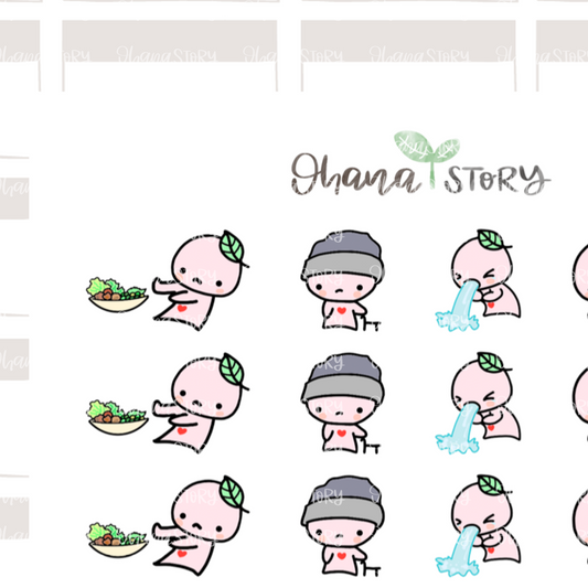 BUJI 345 | Chemo Therapy | Hand Drawn Planner Stickers