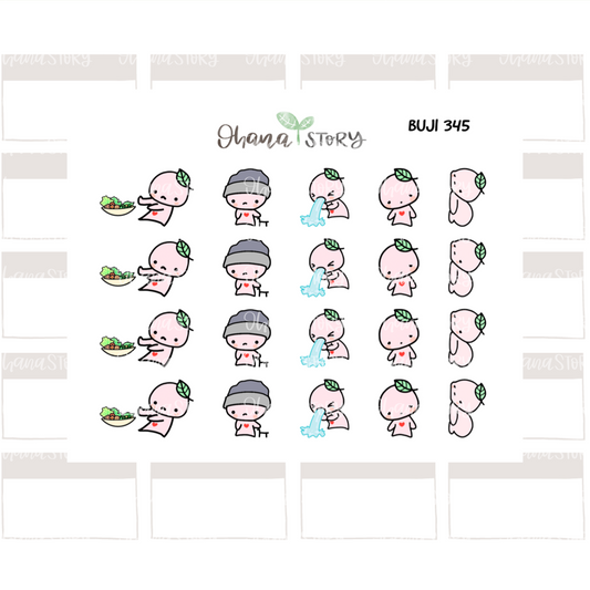 BUJI 345 | Chemo Therapy | Hand Drawn Planner Stickers