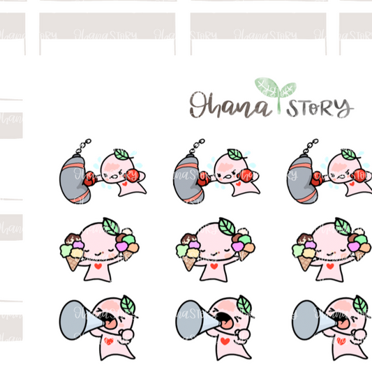 BUJI 349 | Stress Relievers, De-Stress | Hand Drawn Planner Stickers