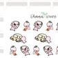 BUJI 354 | Oh No Trouble | Hand Drawn Planner Stickers
