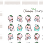BUJI 371 | Cold Flu Sick | Hand Drawn Planner Stickers