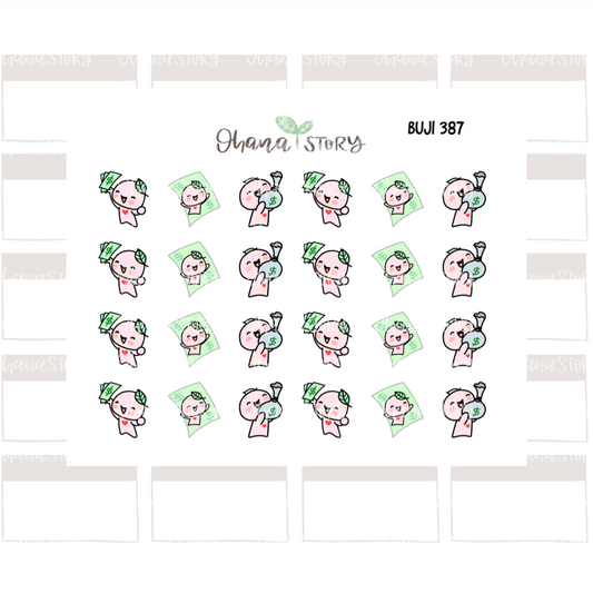 BUJI 387 | Pay Day | Hand Drawn Planner Stickers