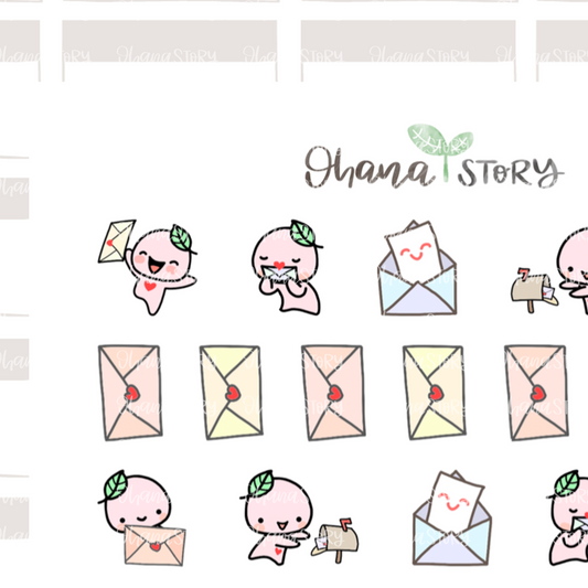BUJI 388 | Happy Mail | Hand Drawn Planner Stickers
