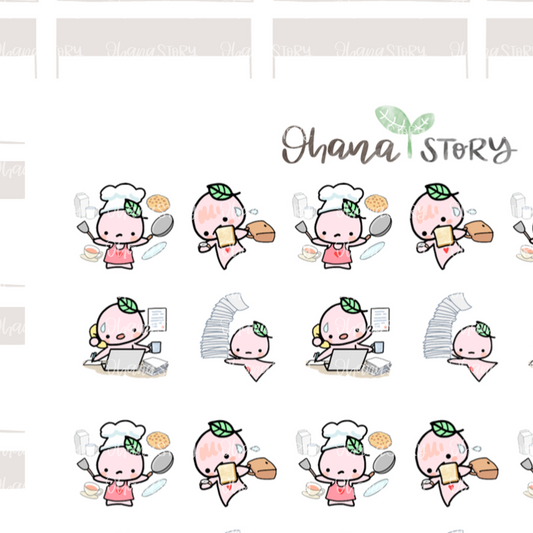 BUJI 395 | Busy Busy | Hand Drawn Planner Stickers