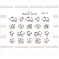 BUJI 402 | Quality Alone / Friends / Family Time | Hand Drawn Planner Stickers