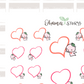 BUJI 440 | Blank Hearts | Hand Drawn Planner Stickers